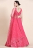 Georgette a line lehenga choli in Pink colour 5023
