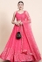 Georgette a line lehenga choli in Pink colour 5023