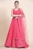 Georgette a line lehenga choli in Pink colour 5023