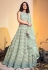 Soft net readymade circular lehenga choli in Pista green colour 62002