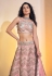 Soft net readymade circular lehenga choli in Pink colour 62004