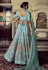 Georgette circular lehenga choli in Sky blue colour 51003