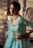 Georgette circular lehenga choli in Sky blue colour 51003