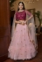 Net circular lehenga choli in Light pink colour 4201