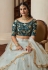 Net circular lehenga choli in Sky blue colour 4203