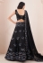 Georgette circular lehenga choli in Black colour 73001