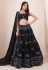 Georgette circular lehenga choli in Black colour 73001