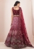 Soft net circular lehenga choli in Maroon colour 73004