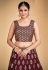 Georgette circular lehenga choli in Maroon colour 1702