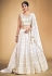 Georgette circular lehenga choli in Off white colour 1701