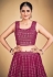 Georgette circular lehenga choli in Magenta colour 1705