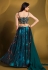 Organza circular lehenga choli in Teal colour 71001