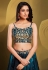 Organza circular lehenga choli in Teal colour 71001