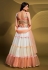 Soft silk layered lehenga choli in Off white colour 71005
