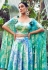 Silk readymade circular lehenga choli in Sea green colour 2311