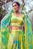 Silk readymade circular lehenga choli in Light green colour 2313