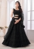 Soft net a line lehenga choli in Black colour 74002