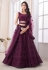 Soft net a line lehenga choli in Purple colour 74004