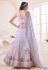 Georgette a line lehenga choli in Lavender colour 74005