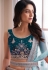 Art silk a line lehenga choli in Teal colour 74007