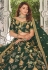 Art silk a line lehenga choli in Green colour 7420