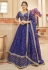 Organza floral lehenga choli in Blue colour 7421