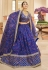 Organza floral lehenga choli in Blue colour 7421