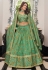 Organza floral lehenga choli in Sea green colour 7423