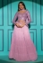 Georgette a line lehenga choli in Pink colour 7109