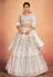 Georgette readymade circular lehenga choli in White colour 65001