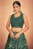 Georgette readymade circular lehenga choli in Green colour 65004