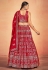 Georgette readymade circular lehenga choli in Red colour 65002