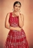 Georgette readymade circular lehenga choli in Red colour 65002