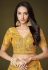 Silk circular lehenga choli in Yellow colour 7811