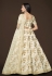 Silk circular lehenga choli in White colour 7813