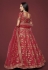 Silk circular lehenga choli in Red colour 7815