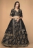 Silk circular lehenga choli in Black colour 7814
