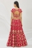 Velvet a line lehenga choli in Magenta colour 853B