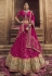 Organza circular lehenga choli in Magenta colour 104