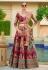 Silk circular lehenga choli in Wine colour 15RL