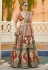 Silk circular lehenga choli in Rust colour 11RL