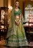 Silk a line lehenga choli in Green colour 1161