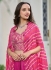 Pink satin readymade dhoti set cape suit 1137