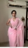 Bollywood Model Barbie pink georgette gamthi work saree