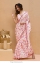 Bollywood model crepe silk floral saree in light pink