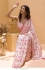 Bollywood model crepe silk floral saree in light pink