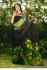 Bollywood model semi pure Organza saree in black color