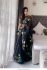 Bollywood model Pure organza silk saree in black color