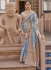 Sky Blue Organza Party Wear Digital Printed Saree RANGMANCH 793