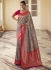 Grey Silk Wedding Wear Digital Printed Saree THEKANCHI 6705